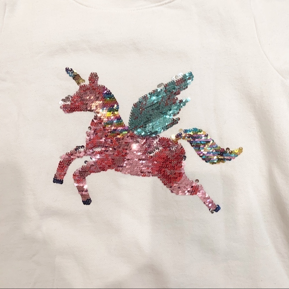 Carter’s White w/ Pink Sequins Unicorn Sweatshirt  Sz 10 Girls - Picture 2 of 7